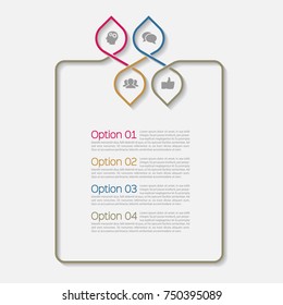 Vector infographic template for diagram, graph, presentation, chart, business concept with 4 options.