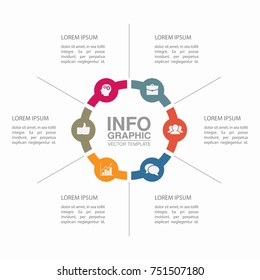 Vector infographic template for diagram, graph, presentation, chart, business concept with 6 options.