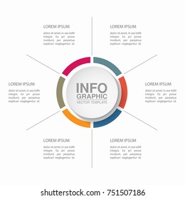 Vector infographic template for diagram, graph, presentation, chart, business concept with 6 options.