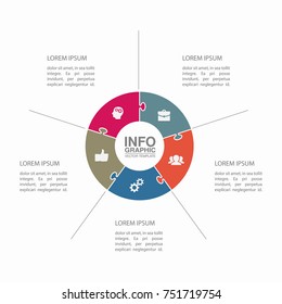 Vector infographic template for diagram, graph, presentation, chart, business concept with 6 options.