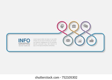 Vector infographic template for diagram, graph, presentation, chart, business concept with 6 options.