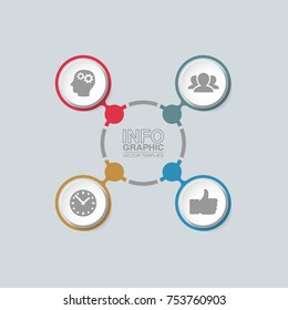 Vector infographic template for diagram, graph, presentation, chart, business concept with 4 options.