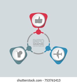 Vector infographic template for diagram, graph, presentation, chart, business concept with 3 options.