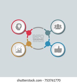 Vector infographic template for diagram, graph, presentation, chart, business concept with 4 options.