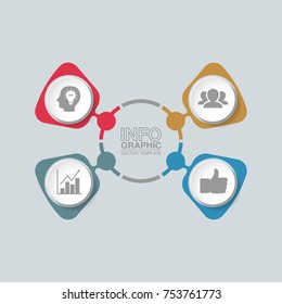 Vector infographic template for diagram, graph, presentation, chart, business concept with 4 options.