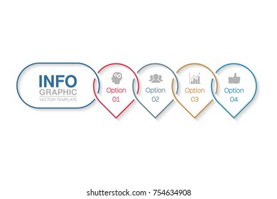 Vector infographic template for diagram, graph, presentation, chart, business concept with 4 options.