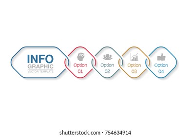 Vector infographic template for diagram, graph, presentation, chart, business concept with 4 options.