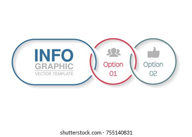 Vector infographic template for diagram, graph, presentation, chart, business concept with 2 options.