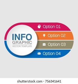 Vector infographic template for diagram, graph, presentation, chart, business concept with 4 options.