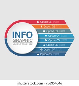 Vector infographic template for diagram, graph, presentation, chart, business concept with 8 options.