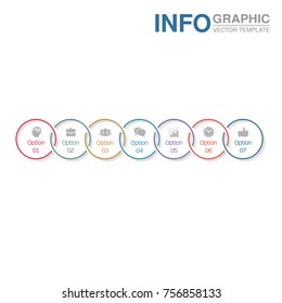 Vector infographic template for diagram, graph, presentation, chart, business concept with 7 options.