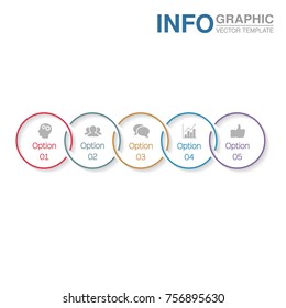 Vector infographic template for diagram, graph, presentation, chart, business concept with 5 options.