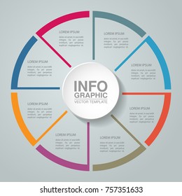 Vector infographic template for diagram, graph, presentation, chart, business concept with 8 options.