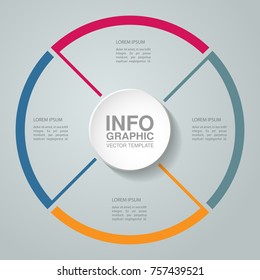 Vector infographic template for diagram, graph, presentation, chart, business concept with 4 options.