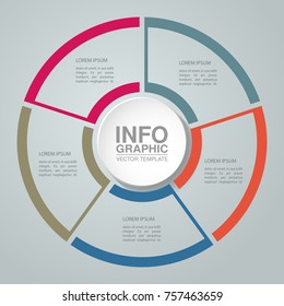 Vector infographic template for diagram, graph, presentation, chart, business concept with 5 options.