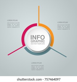 Vector infographic template for diagram, graph, presentation, chart, business concept with 3 options.