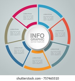 Vector infographic template for diagram, graph, presentation, chart, business concept with 7 options.
