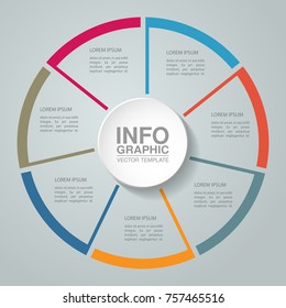 Vector infographic template for diagram, graph, presentation, chart, business concept with 7 options.