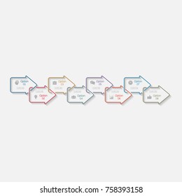 Vector infographic template for diagram, graph, presentation, chart, business concept with 8 options.