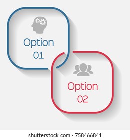 Vector infographic template for diagram, graph, presentation, chart, business concept with 2 options.