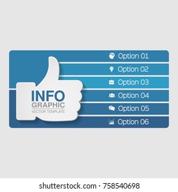 Vector infographic template for diagram, graph, presentation, chart, business concept with 6 options.