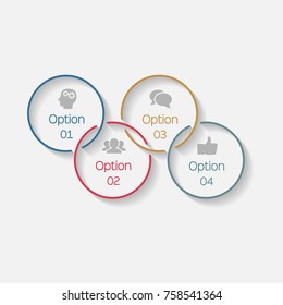 Vector infographic template for diagram, graph, presentation, chart, business concept with 4 options.