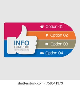 Vector infographic template for diagram, graph, presentation, chart, business concept with 4 options.