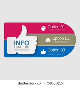 Vector infographic template for diagram, graph, presentation, chart, business concept with 3 options.