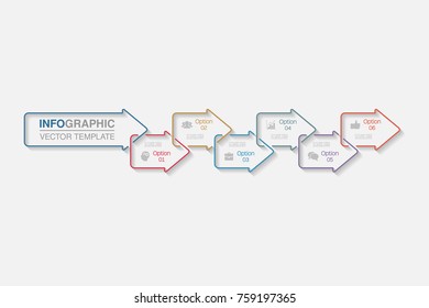 Vector infographic template for diagram, graph, presentation, chart, business concept with 6 options.