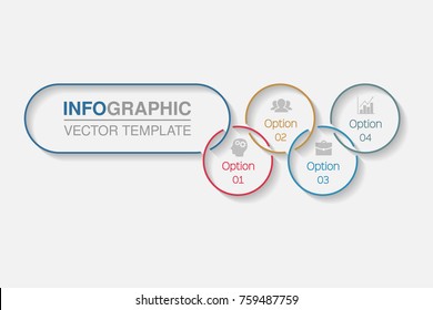 Vector infographic template for diagram, graph, presentation, chart, business concept with 4 options.