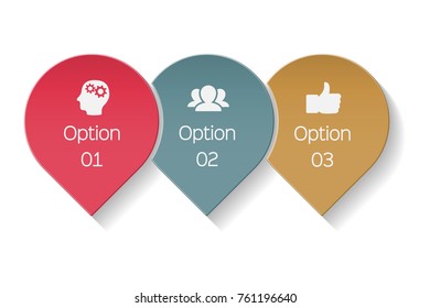 Vector infographic template for diagram, graph, presentation, chart, business concept with 3 options.