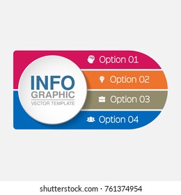 Vector infographic template for diagram, graph, presentation, chart, business concept with 4 options.