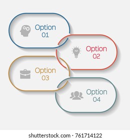 Vector infographic template for diagram, graph, presentation, chart, business concept with 4 options.