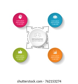 Vector infographic template for diagram, graph, presentation, chart, business concept with 4 options.
