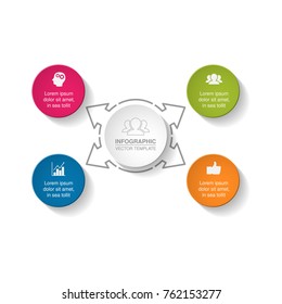Vector infographic template for diagram, graph, presentation, chart, business concept with 4 options.