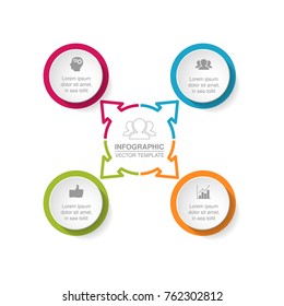Vector infographic template for diagram, graph, presentation, chart, business concept with 4 options.