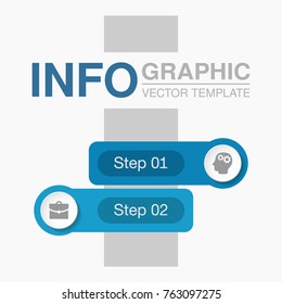 Vector infographic template for diagram, graph, presentation, chart, business concept with 2 options.