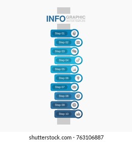 Vector infographic template for diagram, graph, presentation, chart, business concept with 10 options.