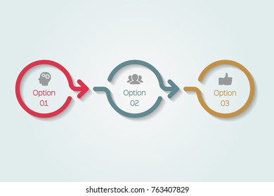 Vector infographic template for diagram, graph, presentation, chart, business concept with 3 options.