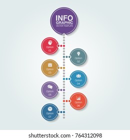 Vector infographic template for diagram, graph, presentation, chart, business concept with 7 options.