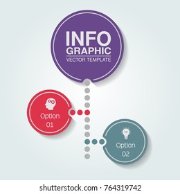 Vector infographic template for diagram, graph, presentation, chart, business concept with 3 options.