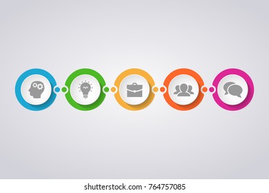 Vector infographic template for diagram, graph, presentation, chart, business concept with 5 options.