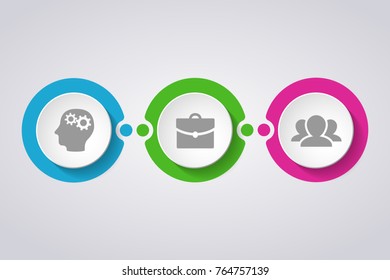 Vector infographic template for diagram, graph, presentation, chart, business concept with 3 options.