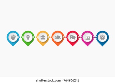 Vector infographic template for diagram, graph, presentation, chart, business concept with 7 options.
