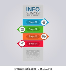 Vector infographic template for diagram, graph, presentation, chart, business concept with 4 options.
