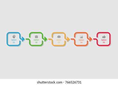 Vector infographic template for diagram, graph, presentation, chart, business concept with 5 options.