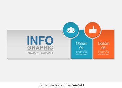 Vector infographic template for diagram, graph, presentation, chart, business concept with 2 options.