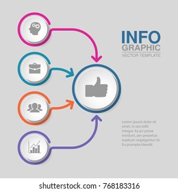 Vector infographic template for diagram, graph, presentation, chart, business concept with 4 options.