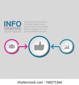 Vector infographic template for diagram, graph, presentation, chart, business concept with 2 options.