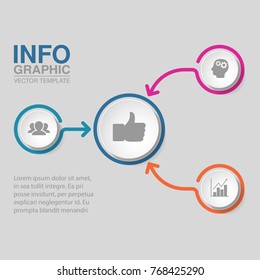 Vector infographic template for diagram, graph, presentation, chart, business concept with 3 options.